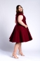 Preview: Tailliertes Kleid mit Glockenrock in fuchsia